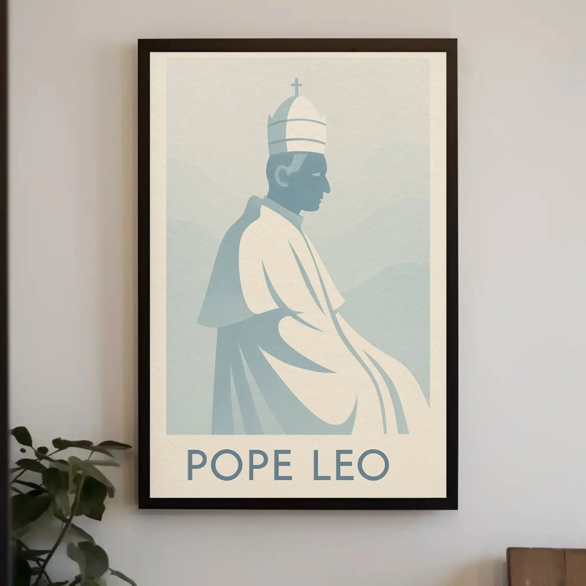 Pope Leo Vintage Monochrome Artistic Heritage Poster PosterGoat