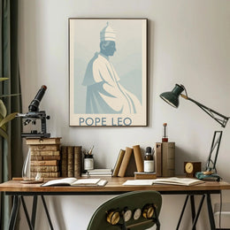 Pope Leo Vintage Monochrome Artistic Heritage Poster PosterGoat