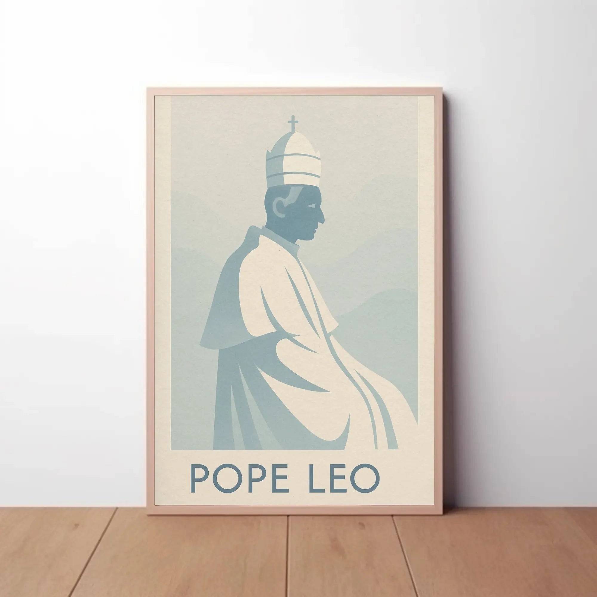 Pope Leo Vintage Monochrome Artistic Heritage Poster PosterGoat