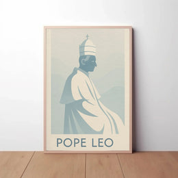 Pope Leo Vintage Monochrome Artistic Heritage Poster PosterGoat