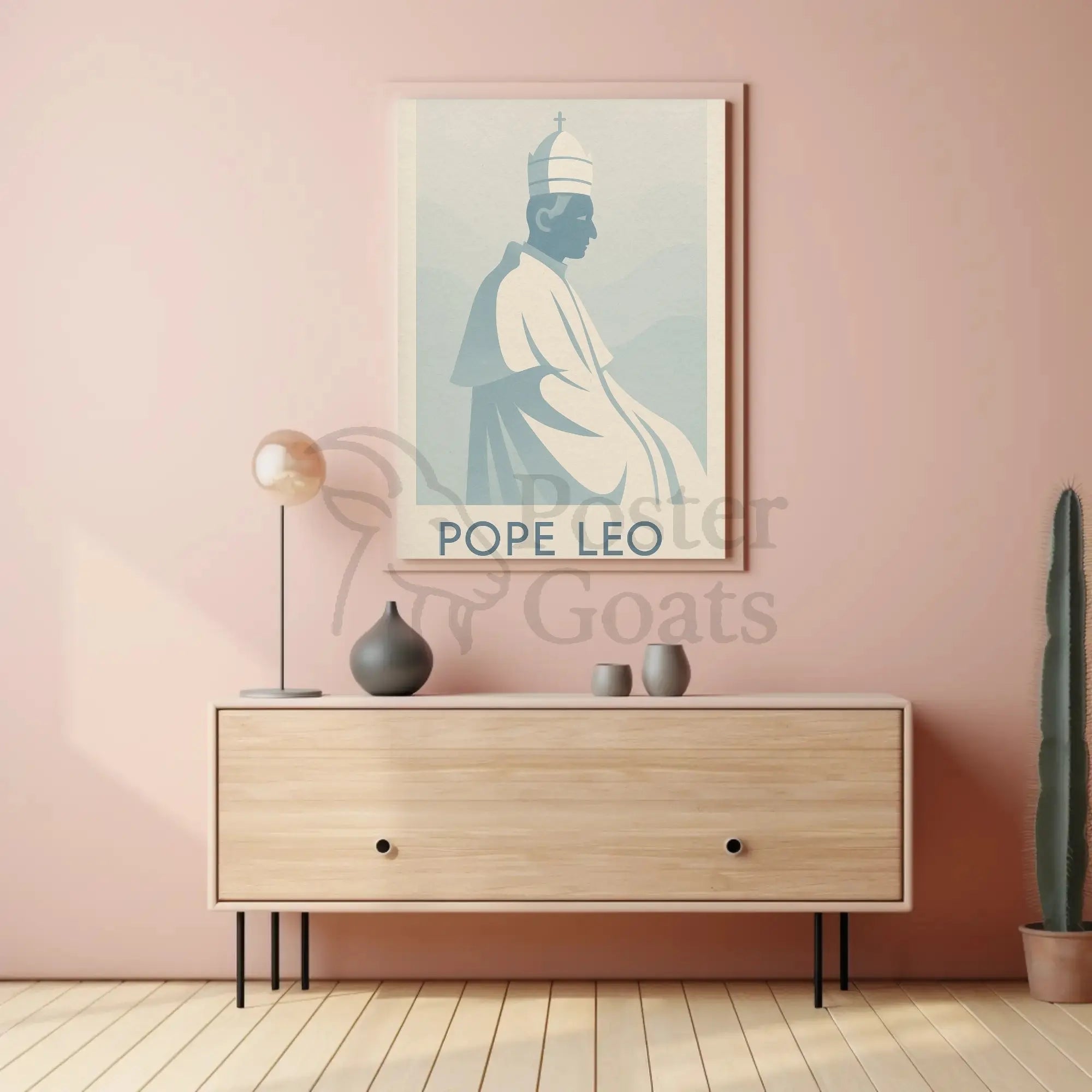 Pope Leo Vintage Monochrome Artistic Heritage Poster PosterGoat