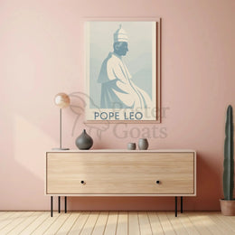 Pope Leo Vintage Monochrome Artistic Heritage Poster PosterGoat