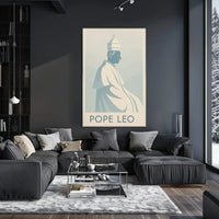 Pope Leo Vintage Monochrome Artistic Heritage Poster PosterGoat