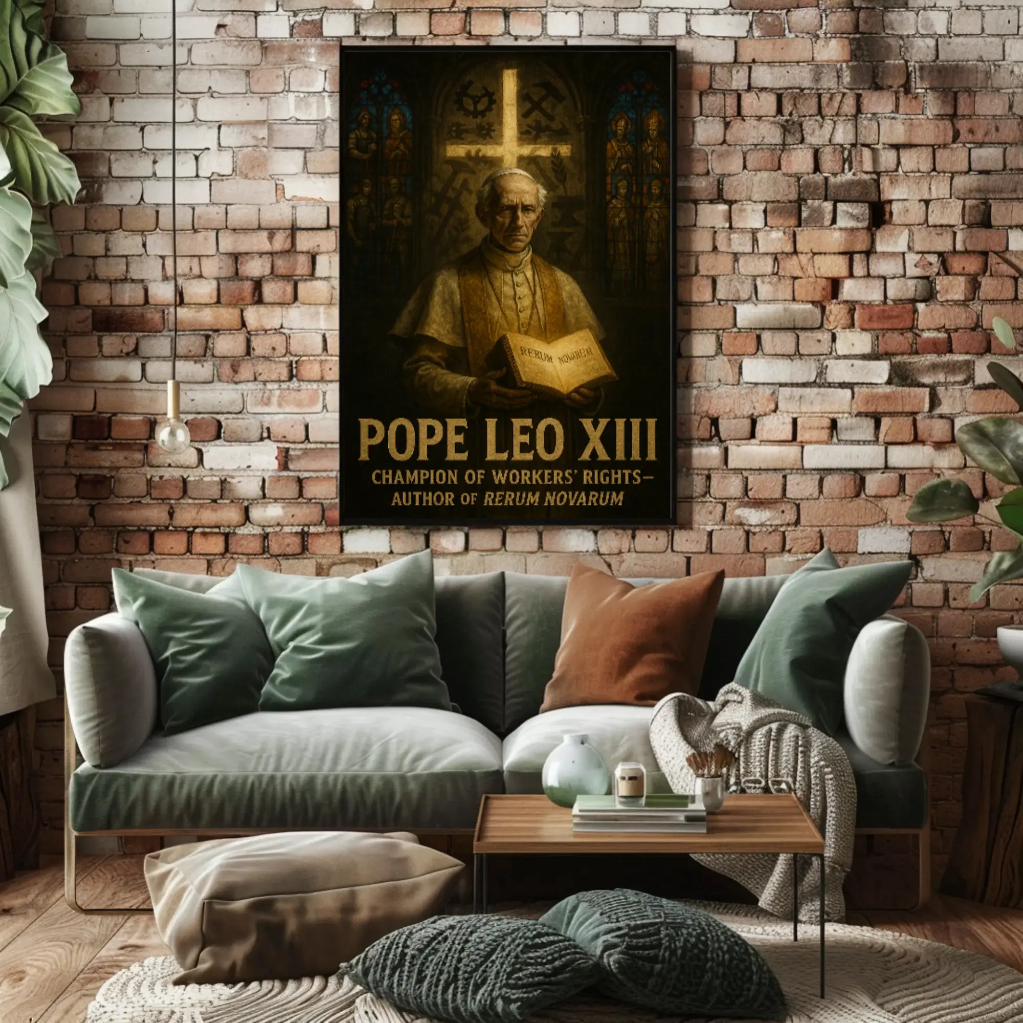 Pope Leo XIII Advocates Workers' Rights Historical Poster PosterGoat