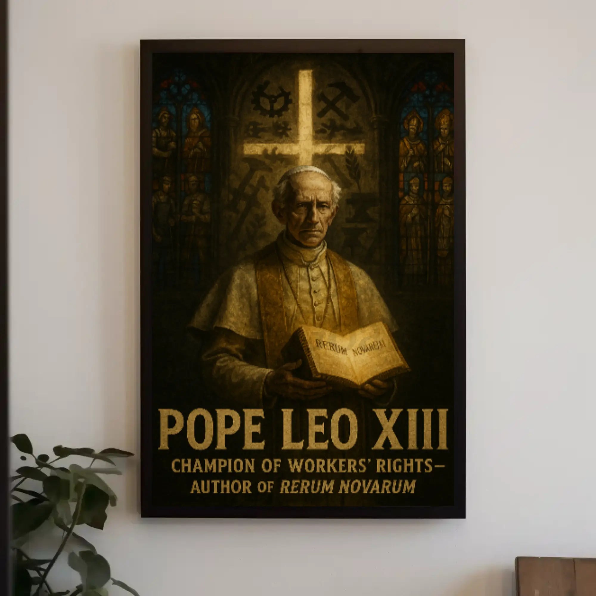 Pope Leo XIII Advocates Workers' Rights Historical Poster PosterGoat