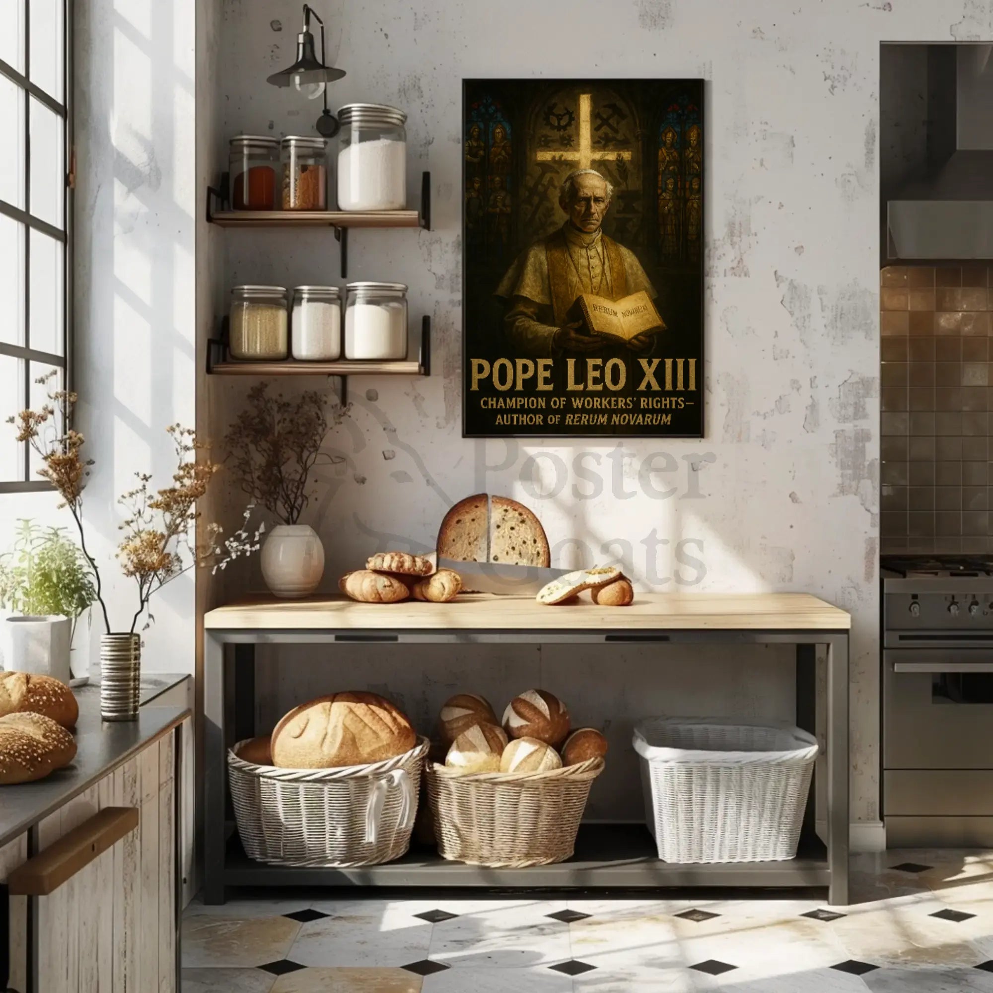 Pope Leo XIII Advocates Workers' Rights Historical Poster PosterGoat