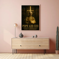 Pope Leo XIII Advocates Workers' Rights Historical Poster PosterGoat