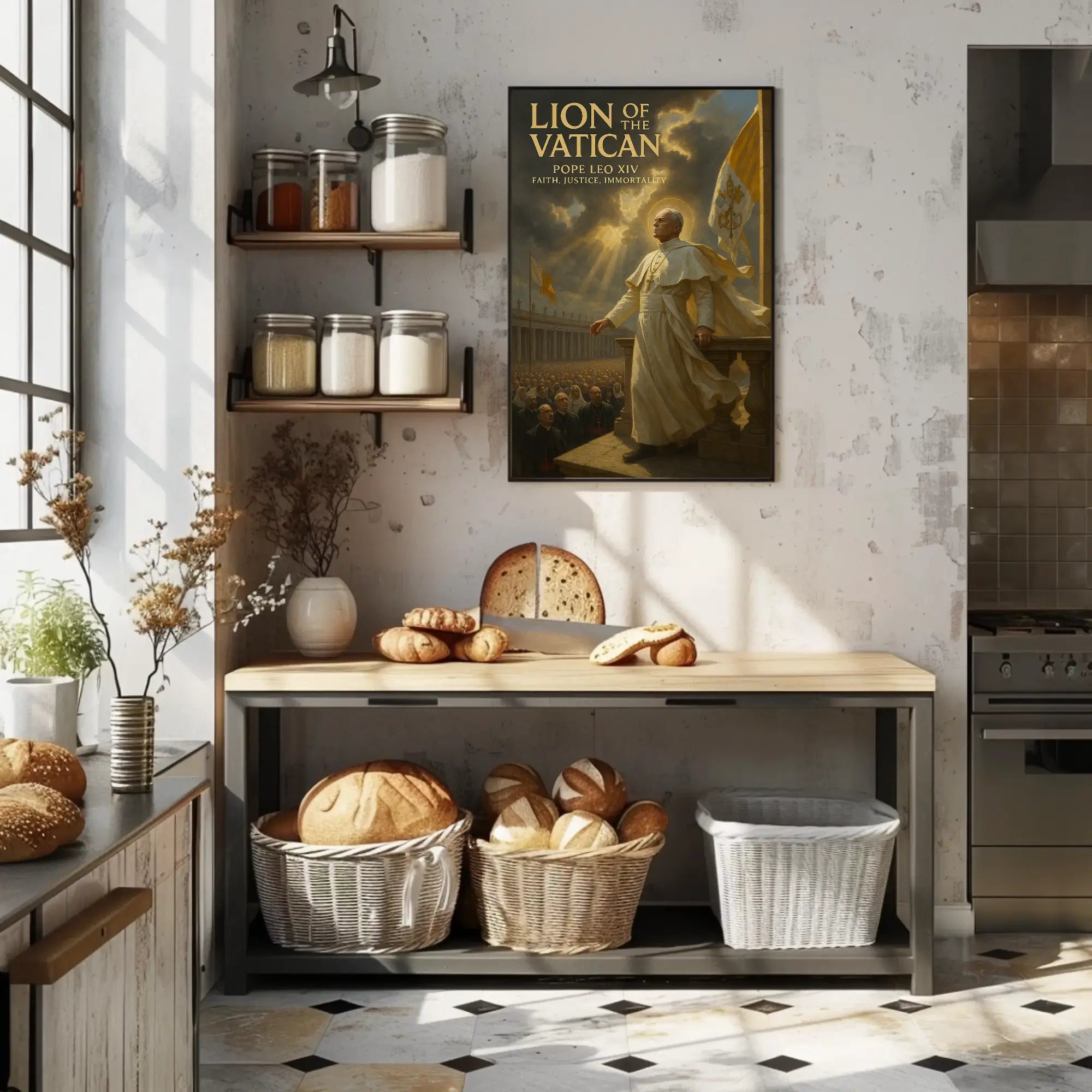 Pope Leo XIV Divine Leadership Cultural or Heritage Poster PosterGoat