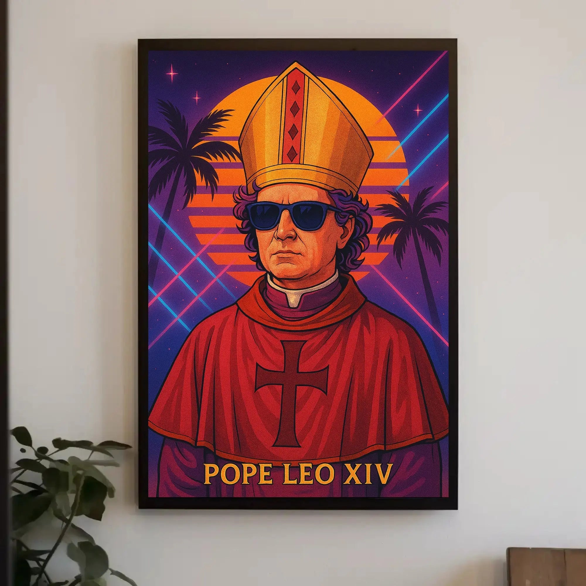 Pope Leo XIV Retro Pop Culture Poster PosterGoat