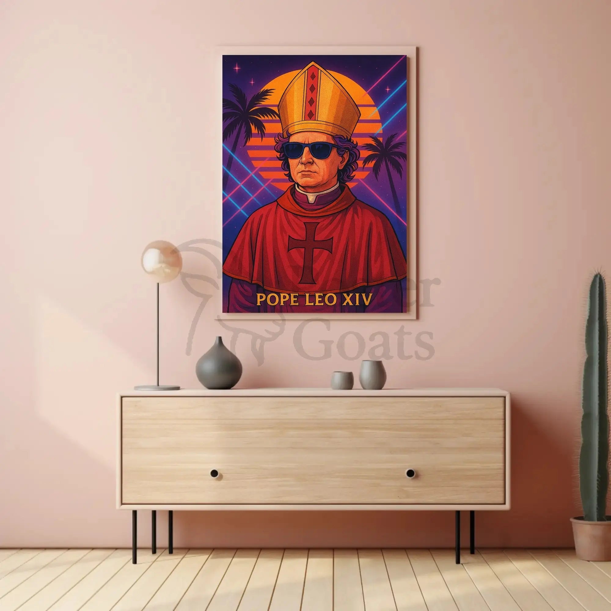 Pope Leo XIV Retro Pop Culture Poster PosterGoat