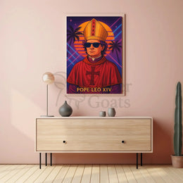 Pope Leo XIV Retro Pop Culture Poster PosterGoat