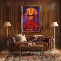 Pope Leo XIV Retro Pop Culture Poster PosterGoat