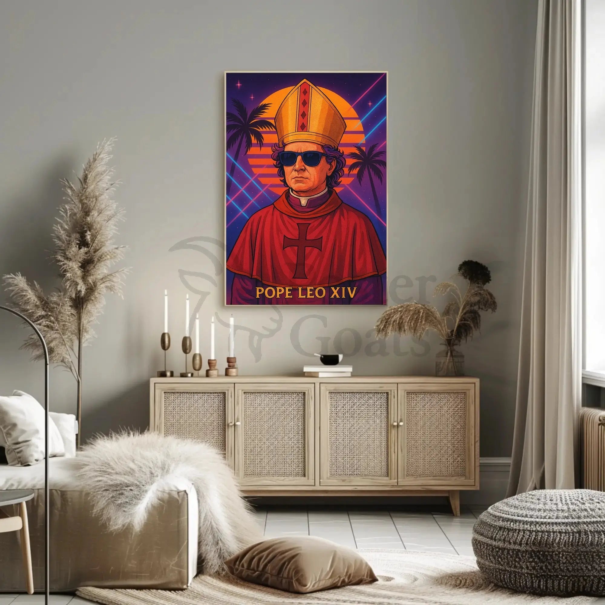 Pope Leo XIV Retro Pop Culture Poster PosterGoat