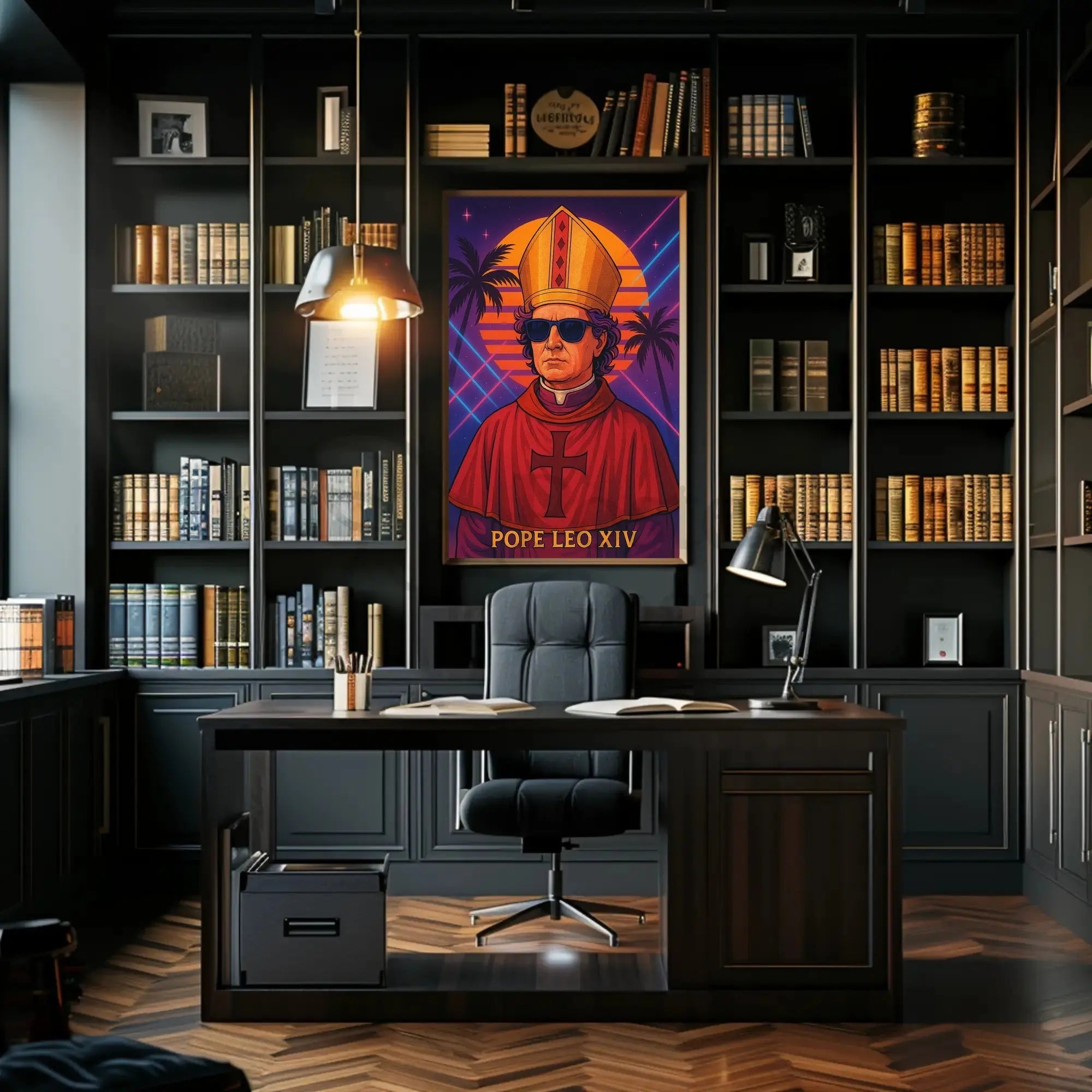 Pope Leo XIV Retro Pop Culture Poster PosterGoat