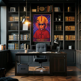Pope Leo XIV Retro Pop Culture Poster PosterGoat