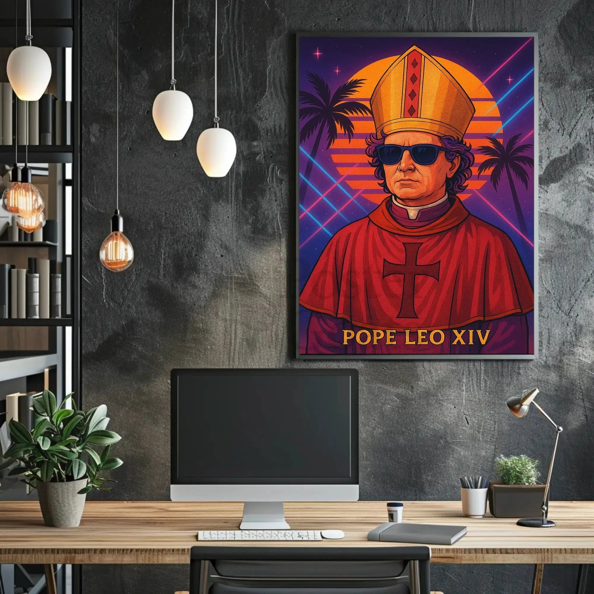 Pope Leo XIV Retro Pop Culture Poster PosterGoat