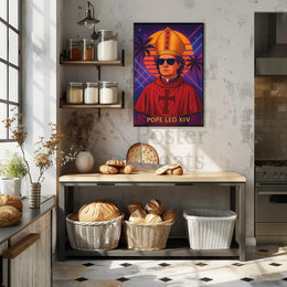 Pope Leo XIV Retro Pop Culture Poster PosterGoat