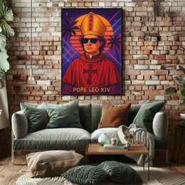 Pope Leo XIV Retro Pop Culture Poster PosterGoat
