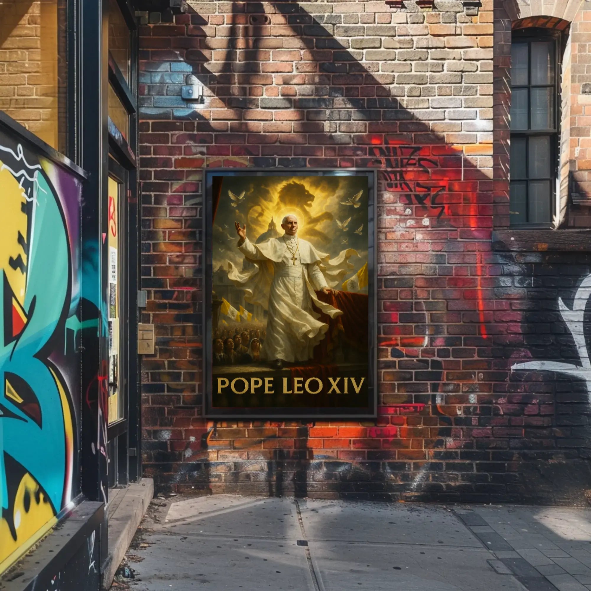 Pope Leo XIV Spiritual Heritage Poster PosterGoat