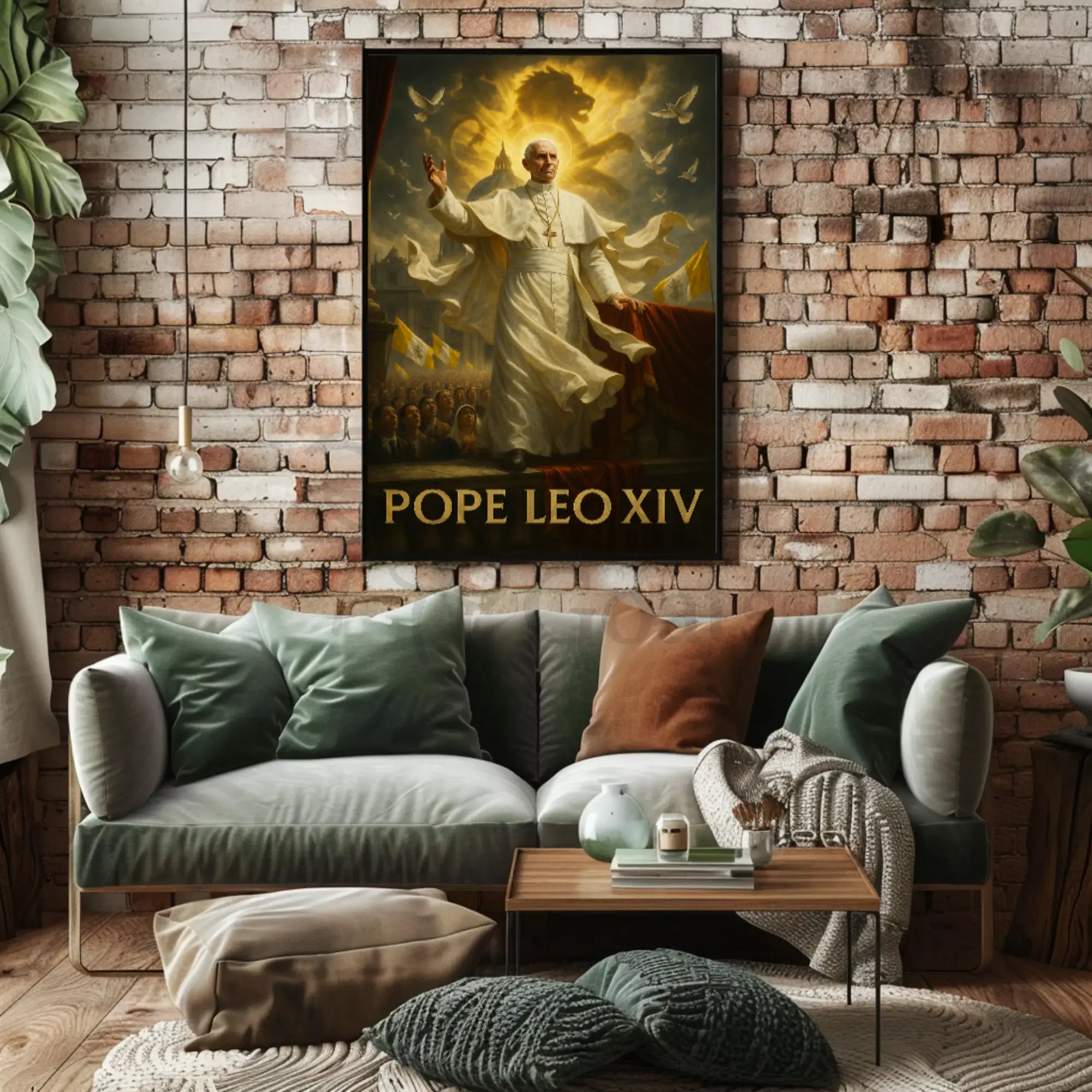 Pope Leo XIV Spiritual Heritage Poster PosterGoat
