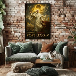 Pope Leo XIV Spiritual Heritage Poster PosterGoat