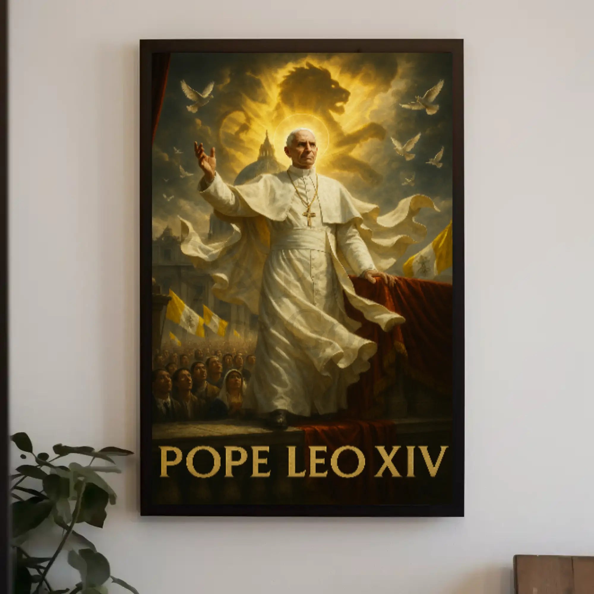 Pope Leo XIV Spiritual Heritage Poster PosterGoat