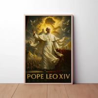 Pope Leo XIV Spiritual Heritage Poster PosterGoat