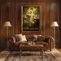 Pope Leo XIV Spiritual Heritage Poster PosterGoat