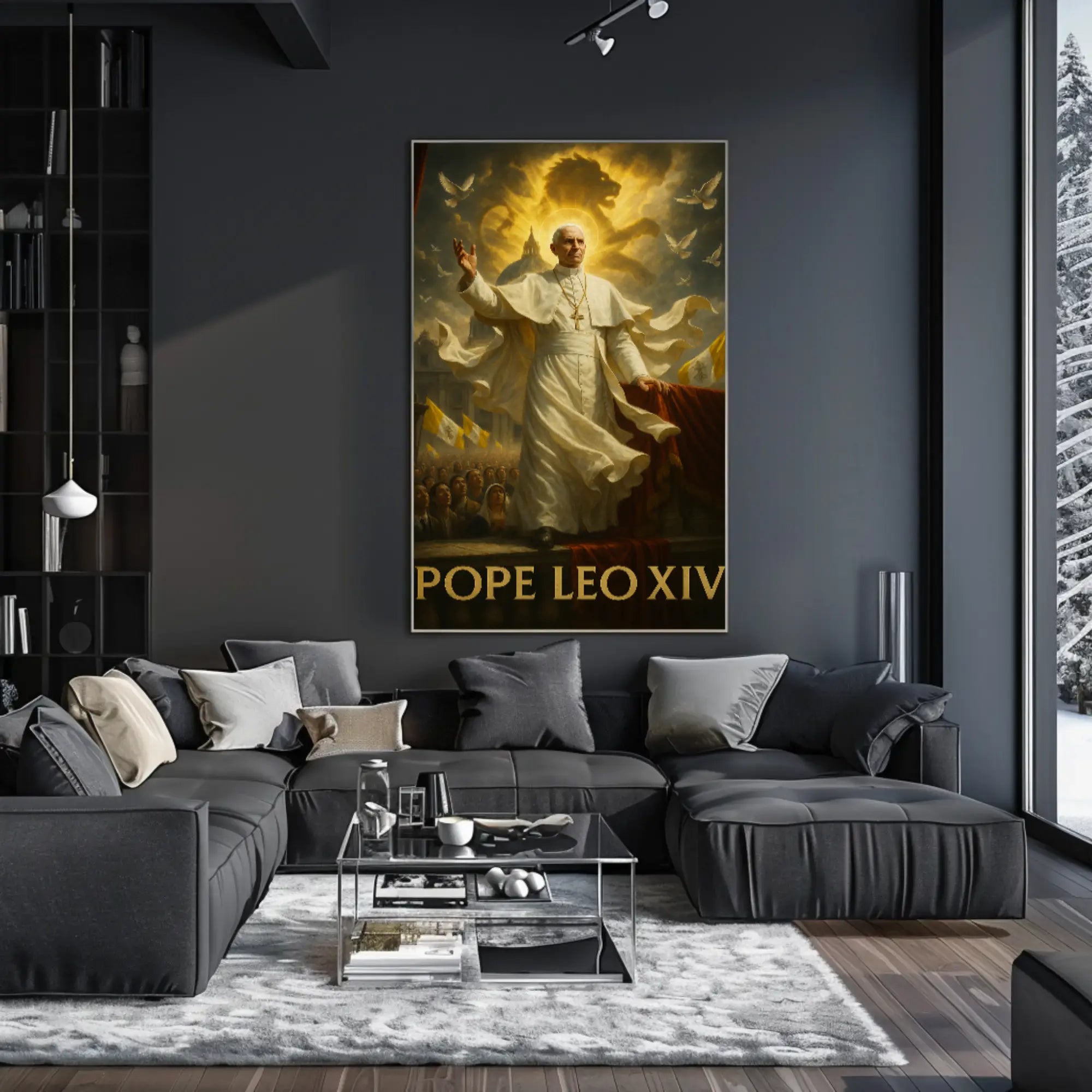 Pope Leo XIV Spiritual Heritage Poster PosterGoat
