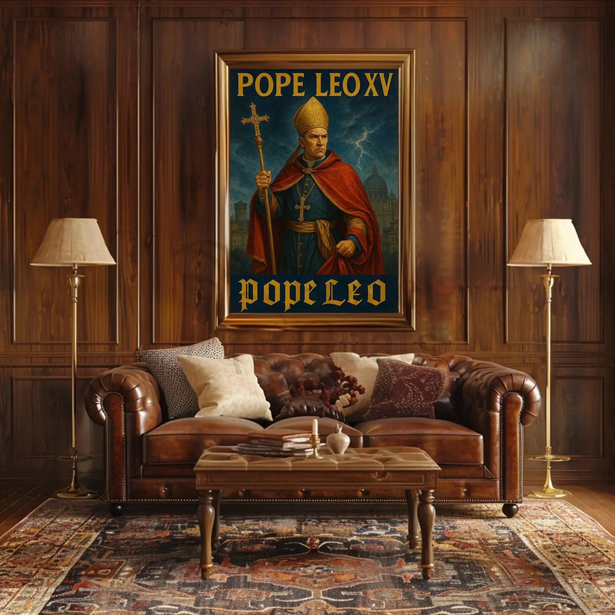 Pope Leo XV Regal Catholic Heritage Poster PosterGoat