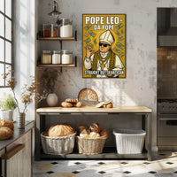 Pope Leo in Hip-Hop Style Artistic Poster PosterGoat