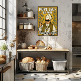 Pope Leo in Hip-Hop Style Artistic Poster PosterGoat