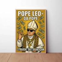 Pope Leo in Hip-Hop Style Artistic Poster PosterGoat
