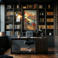 Porto Riverside Architecture Travel Poster PosterGoat