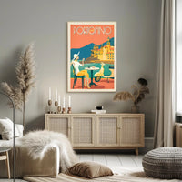 Portofino Vintage Travel Poster Celebrating Italian Coastal Elegance PosterGoat