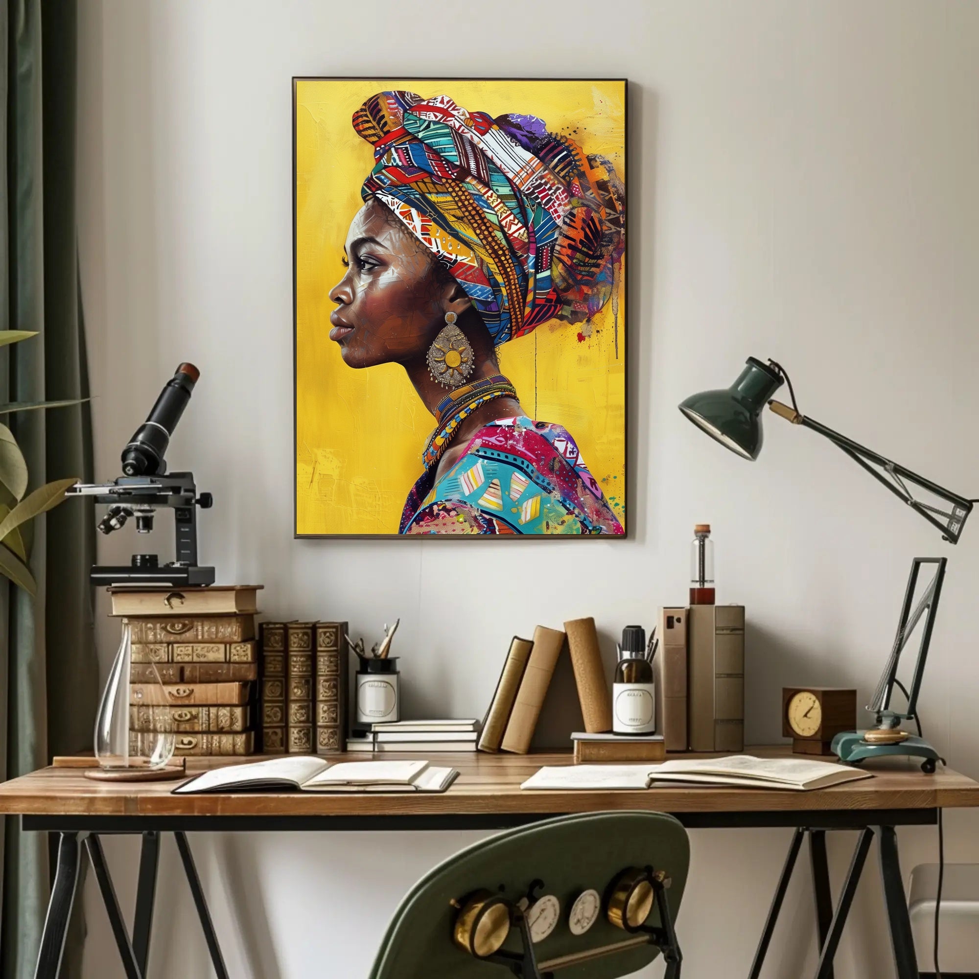 Portrait of Elegance: Vibrant Cultural or Heritage Poster PosterGoat