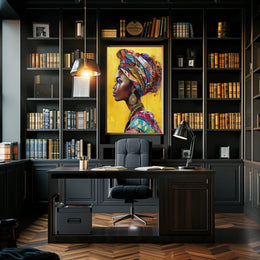 Portrait of Elegance: Vibrant Cultural or Heritage Poster PosterGoat