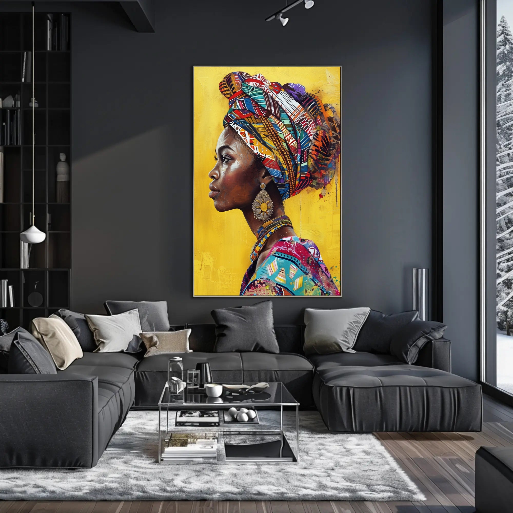 Portrait of Elegance: Vibrant Cultural or Heritage Poster PosterGoat