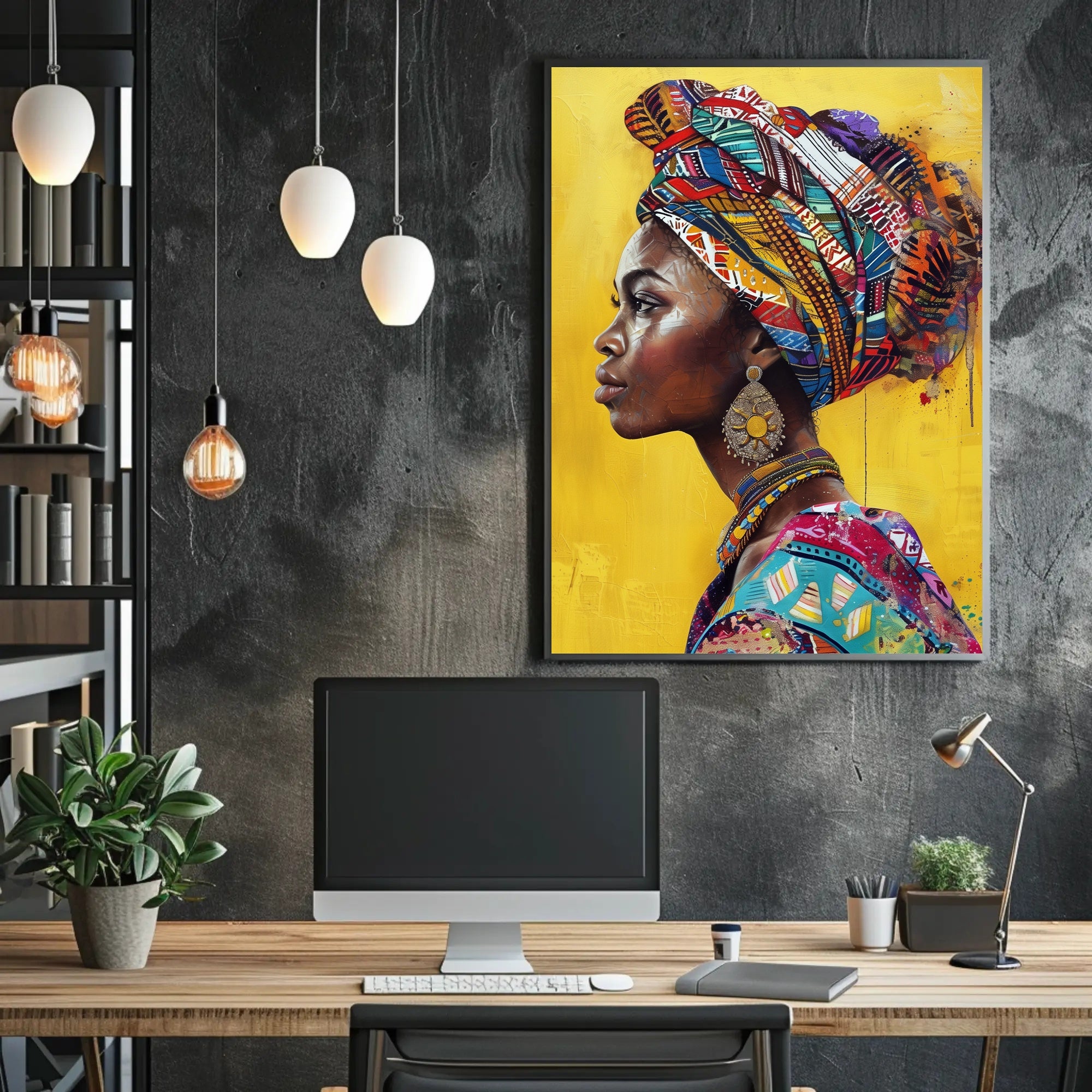 Portrait of Elegance: Vibrant Cultural or Heritage Poster PosterGoat