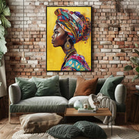 Portrait of Elegance: Vibrant Cultural or Heritage Poster PosterGoat