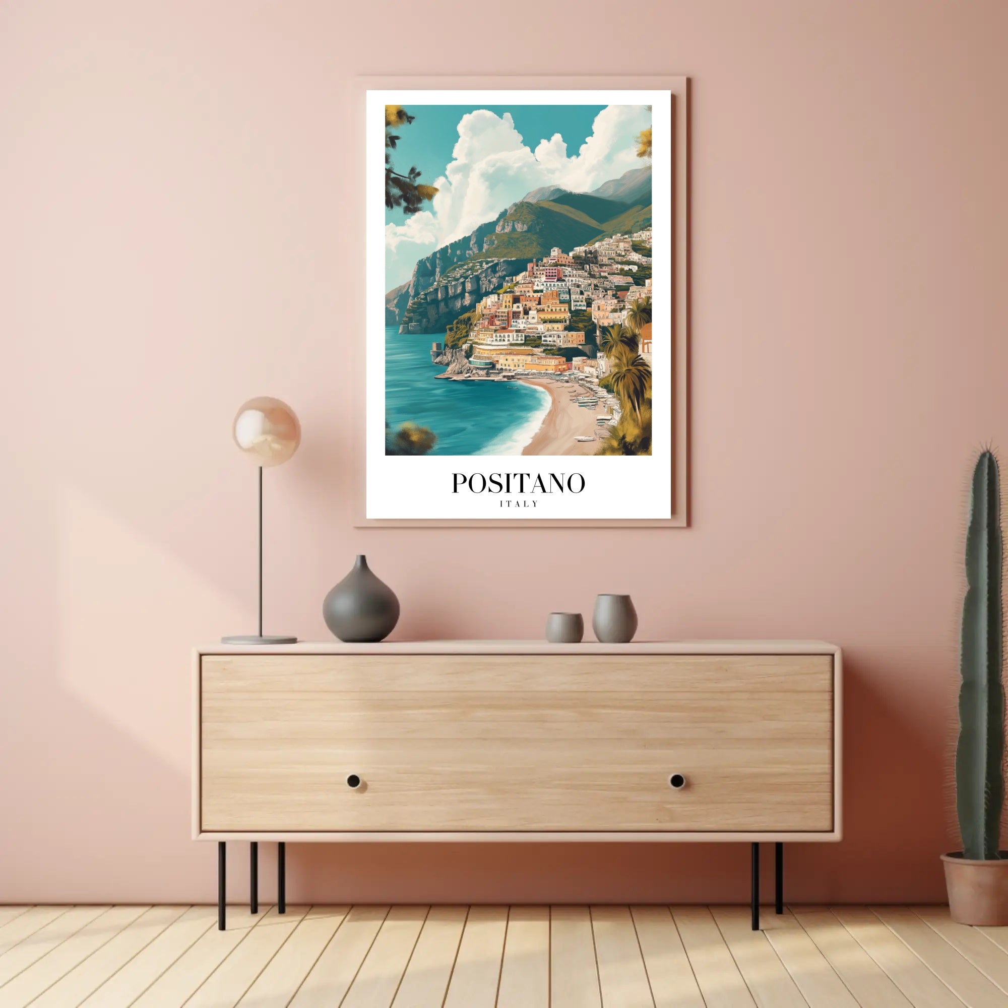 Positano Dreamscape: Vibrant Travel Poster PosterGoat