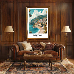 Positano Dreamscape: Vibrant Travel Poster PosterGoat