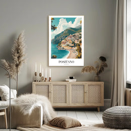 Positano Dreamscape: Vibrant Travel Poster PosterGoat