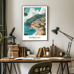 Positano Dreamscape: Vibrant Travel Poster PosterGoat