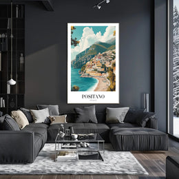 Positano Dreamscape: Vibrant Travel Poster PosterGoat