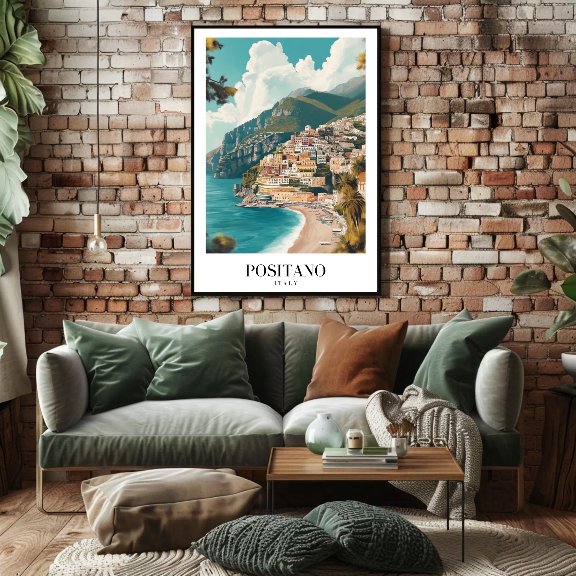 Positano Dreamscape: Vibrant Travel Poster PosterGoat
