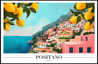 Positano Italy Coastal Escape Travel Poster PosterGoat