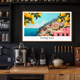 Positano Italy Coastal Escape Travel Poster PosterGoat