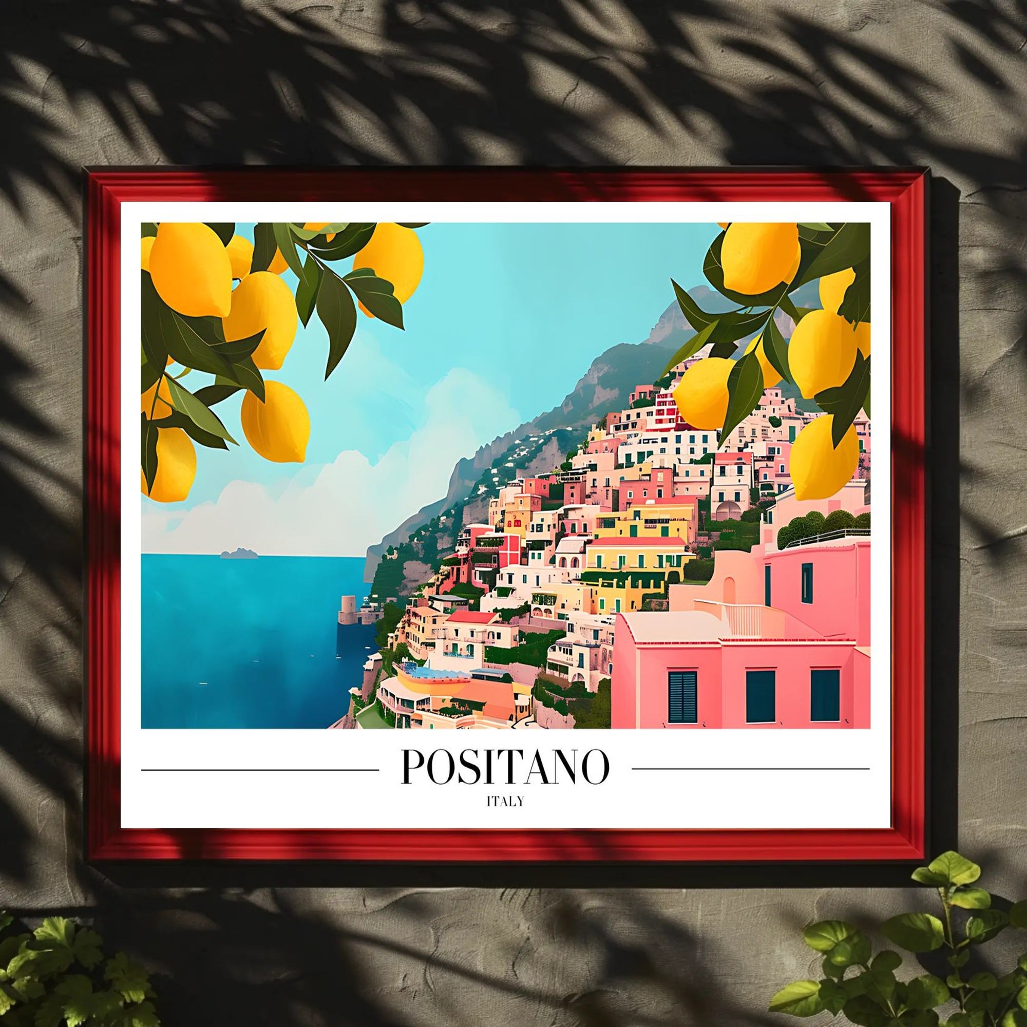 Positano Italy Coastal Escape Travel Poster PosterGoat