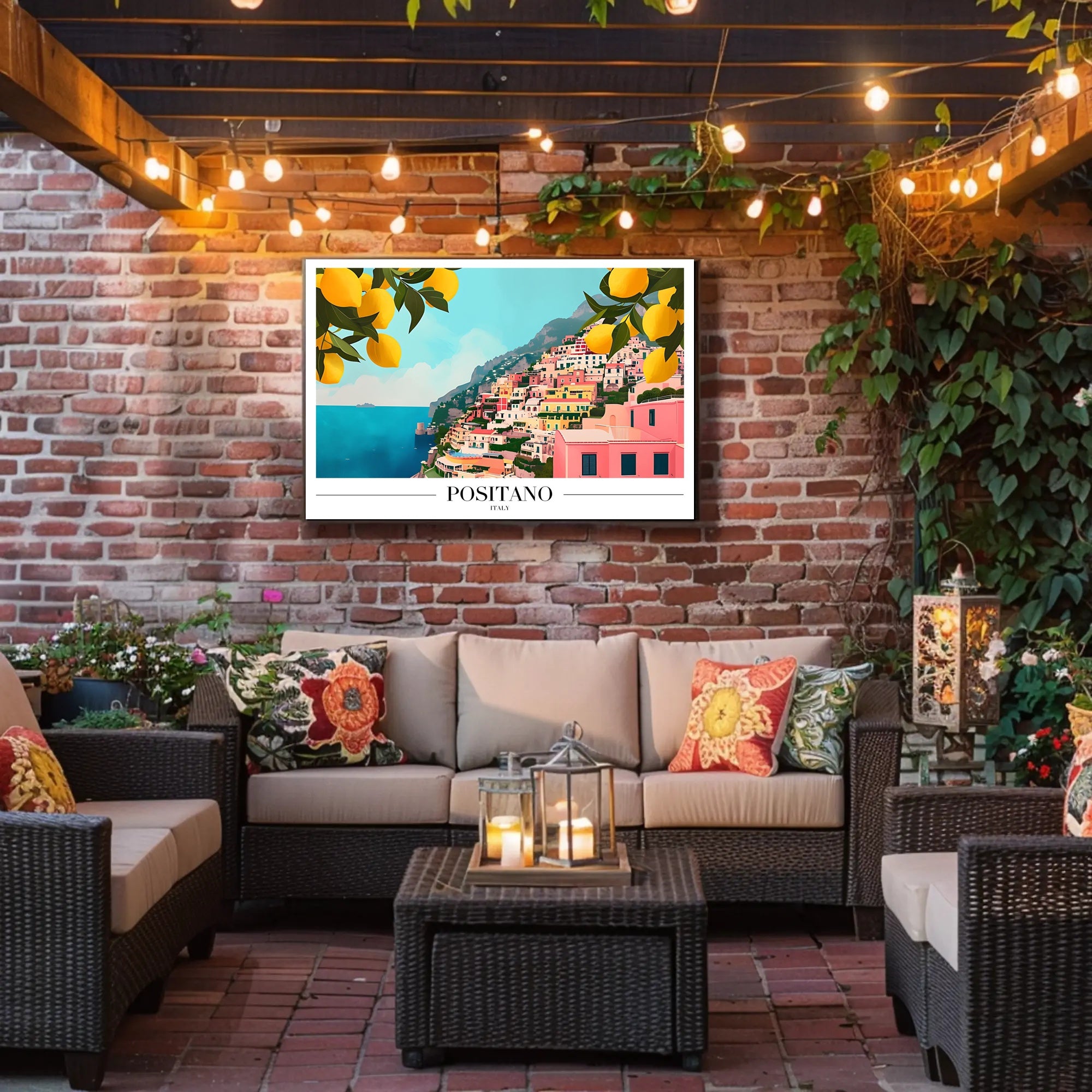 Positano Italy Coastal Escape Travel Poster PosterGoat